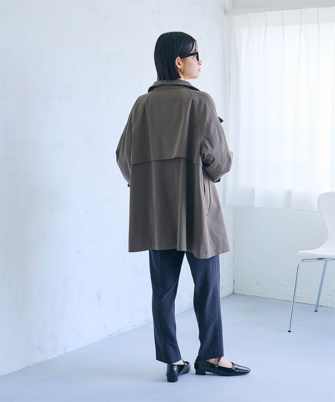 CROSS FUNCTION 《洗える》アクティかる テントラインミドルトレンチコート_sub_23