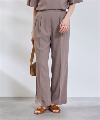 CROSS FUNCTION 《撥水》エブ楽 リネンライクタックセミワイドパンツ_subthumb_1