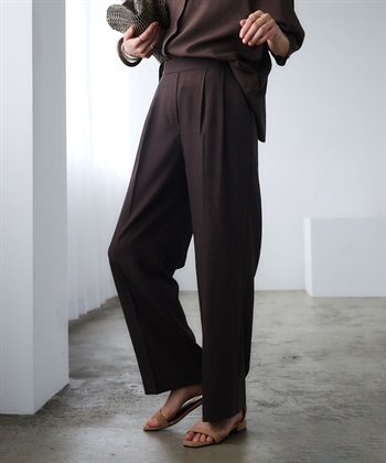 CROSS FUNCTION 《撥水》エブ楽 リネンライクタックセミワイドパンツ_subthumb_4