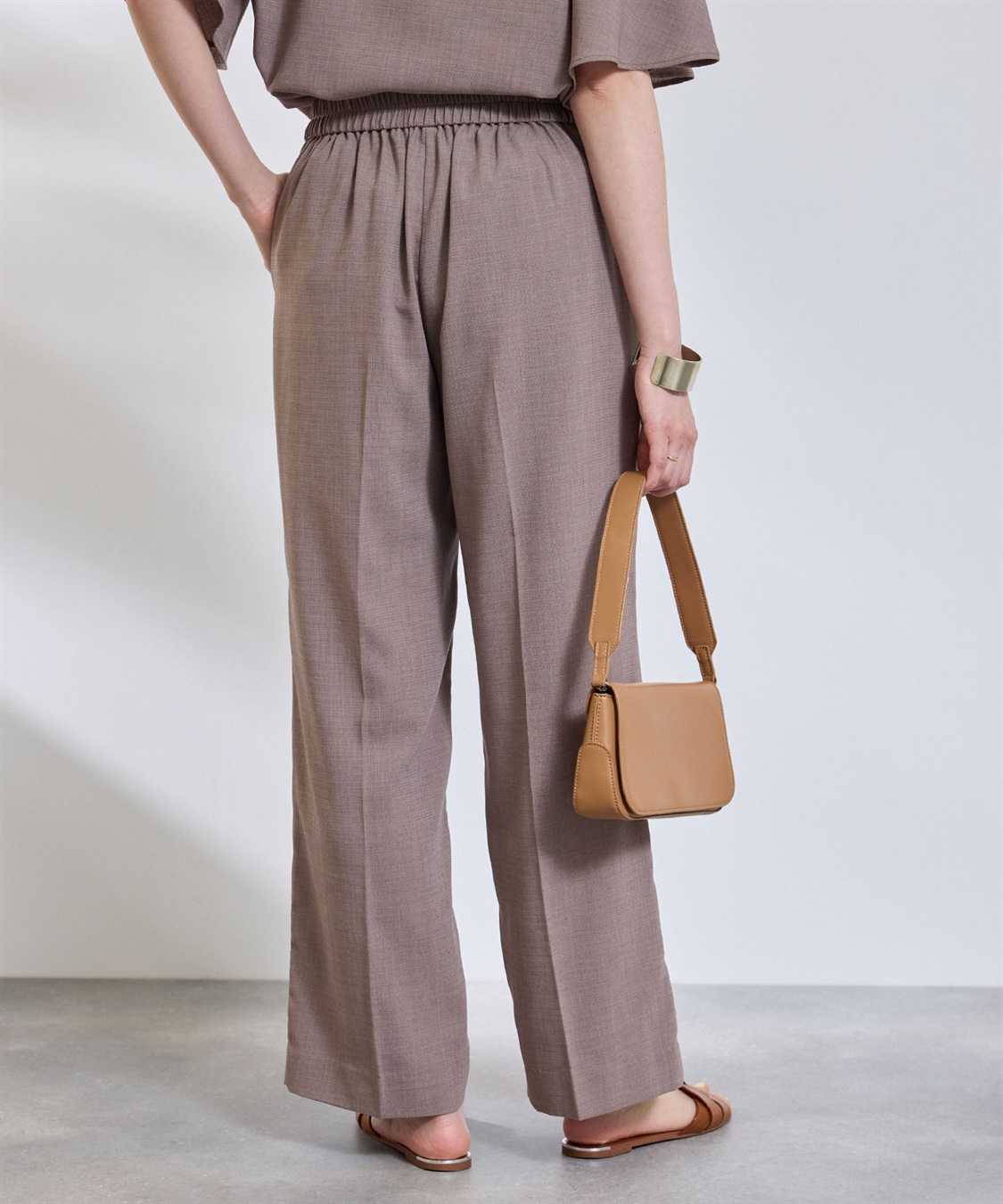 CROSS FUNCTION 《撥水》エブ楽 リネンライクタックセミワイドパンツ_sub_18