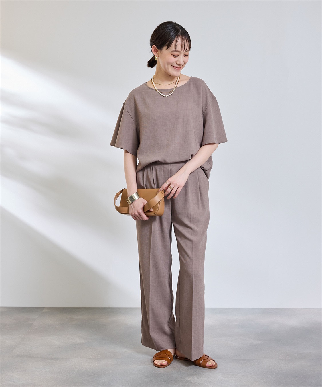 CROSS FUNCTION 《撥水》エブ楽 リネンライクタックセミワイドパンツ_sub_24