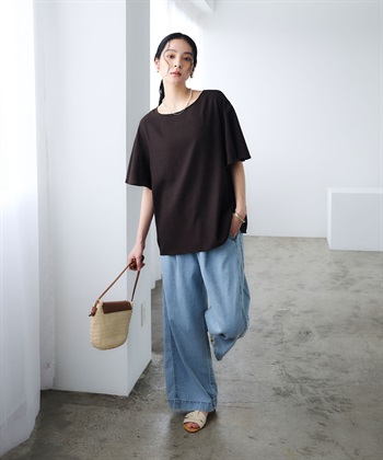 CROSS FUNCTION 《撥水》エブ楽 リネンライクフレアスリーブブラウス_subthumb_21