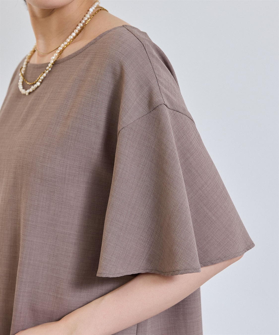 CROSS FUNCTION 《撥水》エブ楽 リネンライクフレアスリーブブラウス_sub_27