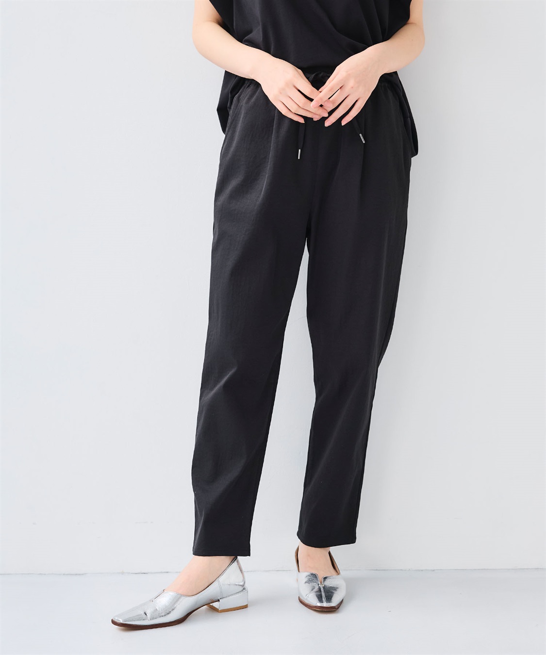 CROSS FUNCTION 《UV/吸水速乾》エブ楽 きれいめイージーパンツ_sub_1