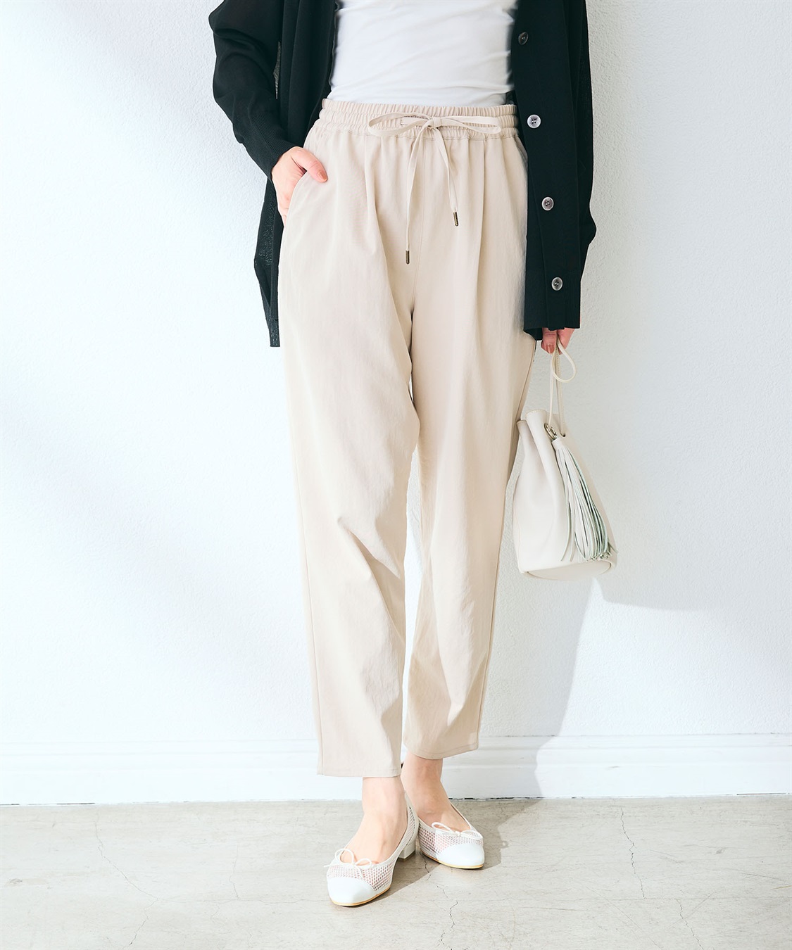 CROSS FUNCTION 《UV/吸水速乾》エブ楽 きれいめイージーパンツ_sub_3