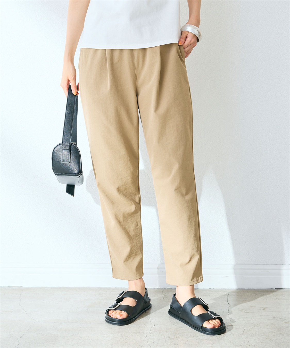 CROSS FUNCTION 《UV/吸水速乾》エブ楽 きれいめイージーパンツ_sub_4