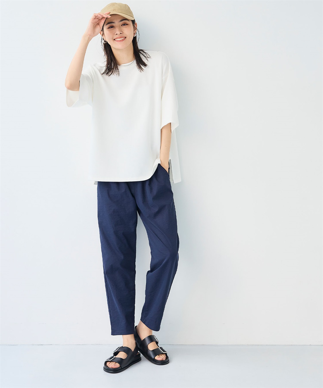 CROSS FUNCTION 《UV/吸水速乾》エブ楽 きれいめイージーパンツ_sub_9