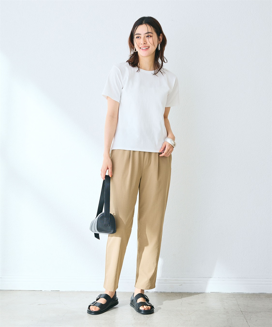 CROSS FUNCTION 《UV/吸水速乾》エブ楽 きれいめイージーパンツ_sub_16