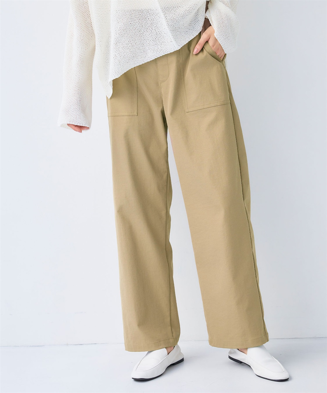 CROSS FUNCTION 《UV/吸水速乾》エブ楽 ベイカーワイドイージーパンツ_sub_2