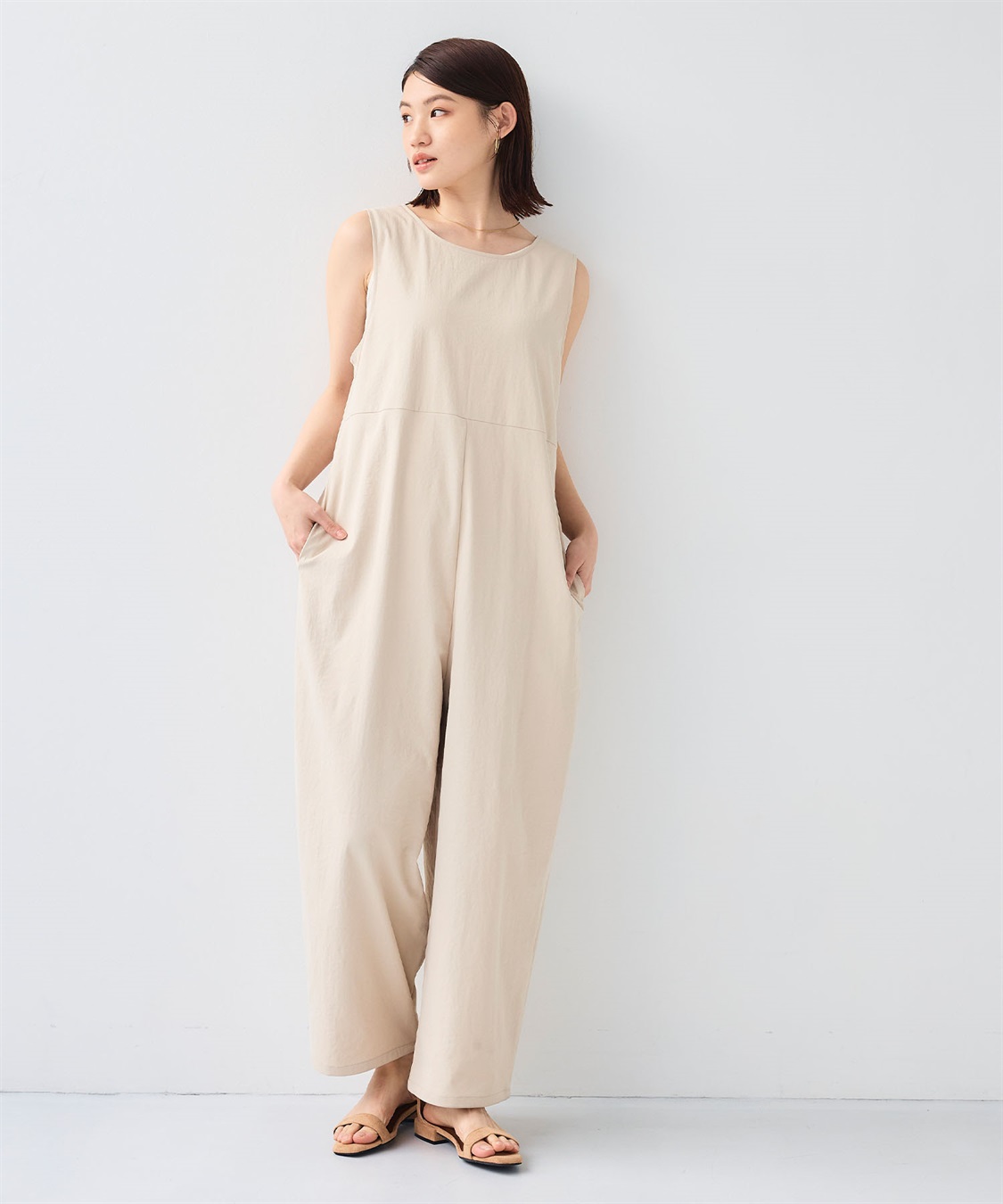 CROSS FUNCTION 《UV/吸水速乾》エブ楽2WAYコクーンサロペット_sub_2