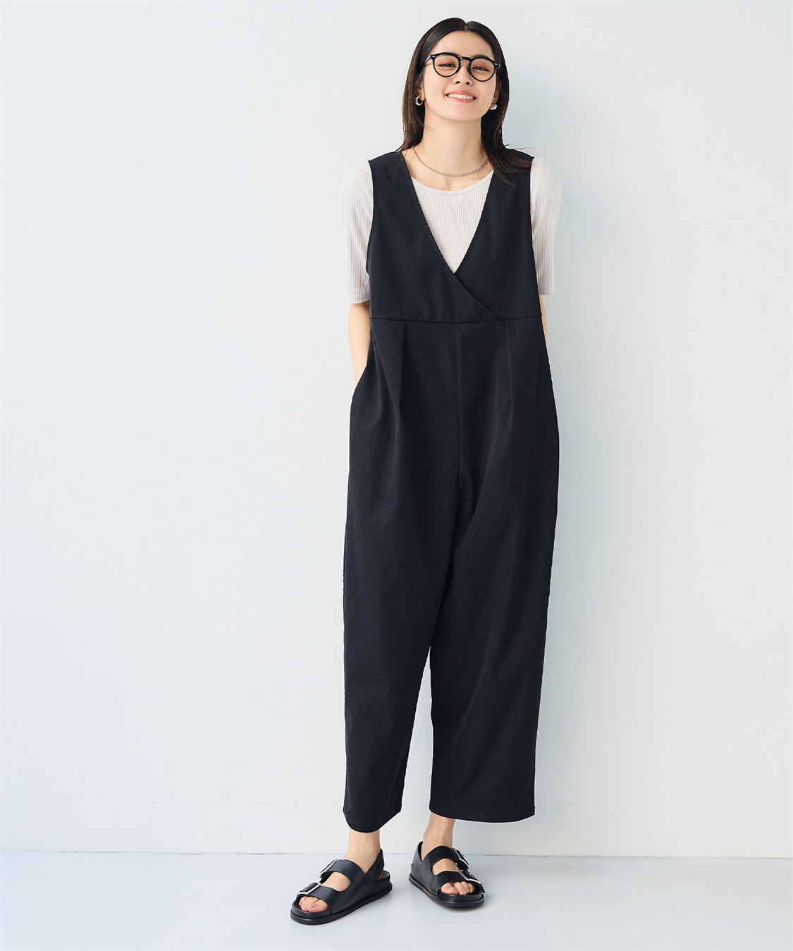 CROSS FUNCTION 《UV/吸水速乾》エブ楽2WAYコクーンサロペット_sub_18