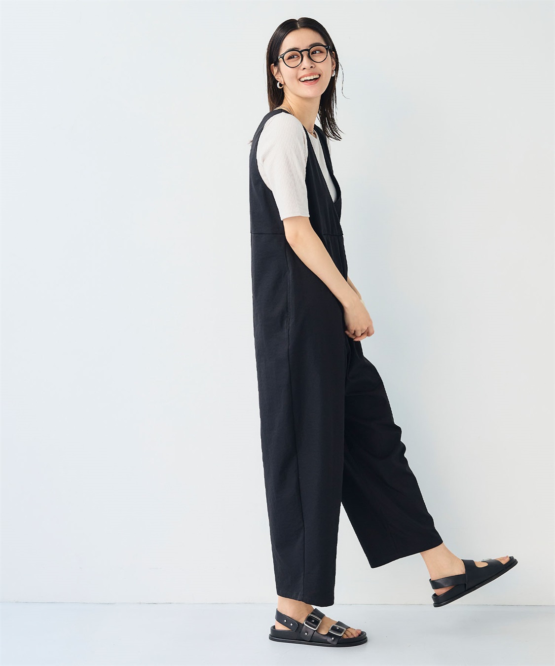 CROSS FUNCTION 《UV/吸水速乾》エブ楽2WAYコクーンサロペット_sub_19