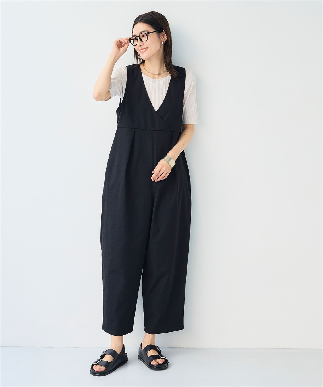 CROSS FUNCTION 《UV/吸水速乾》エブ楽2WAYコクーンサロペット_sub_20