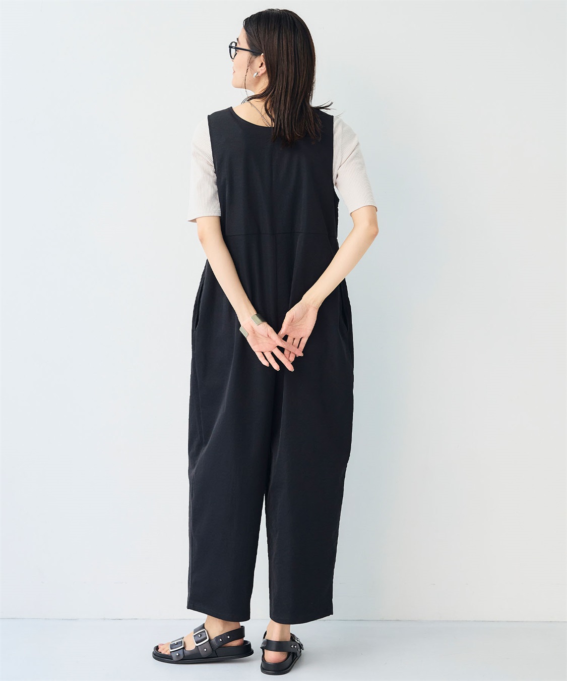 CROSS FUNCTION 《UV/吸水速乾》エブ楽2WAYコクーンサロペット_sub_21