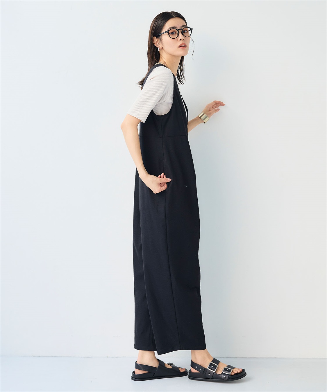 CROSS FUNCTION 《UV/吸水速乾》エブ楽2WAYコクーンサロペット_sub_23