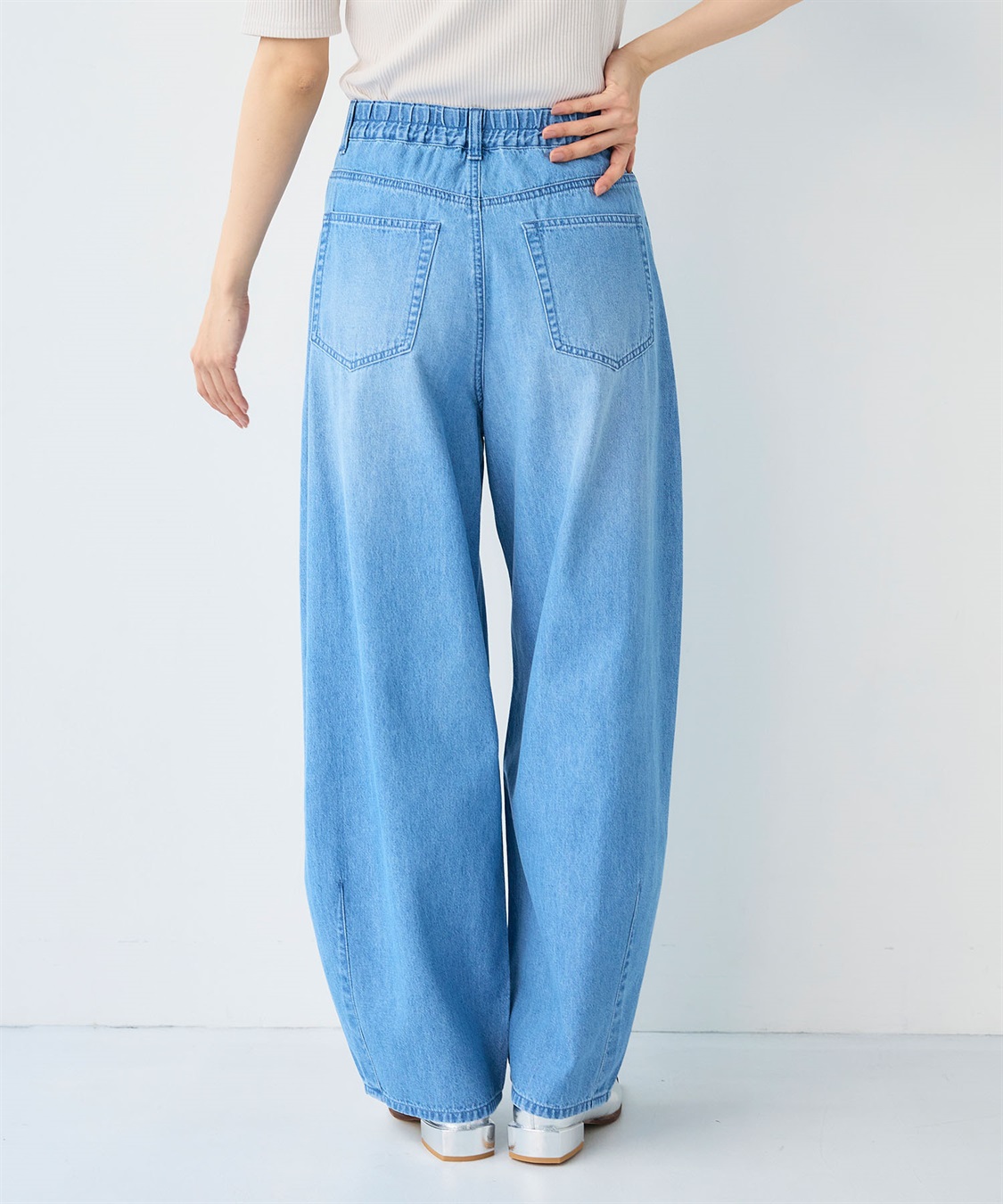 CROSS FUNCTION 《接触冷感》エブ楽 バレルカーブライトオンスデニムパンツ_sub_13