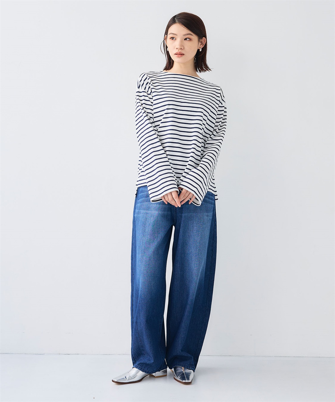 CROSS FUNCTION 《接触冷感》エブ楽 バレルカーブライトオンスデニムパンツ_sub_17