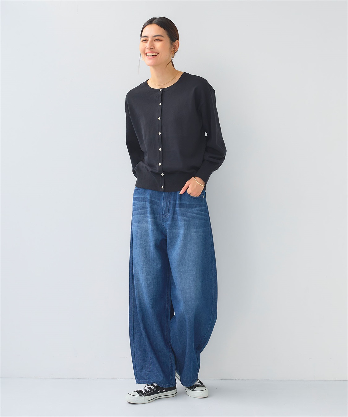 CROSS FUNCTION 《接触冷感》エブ楽 バレルカーブライトオンスデニムパンツ_sub_18