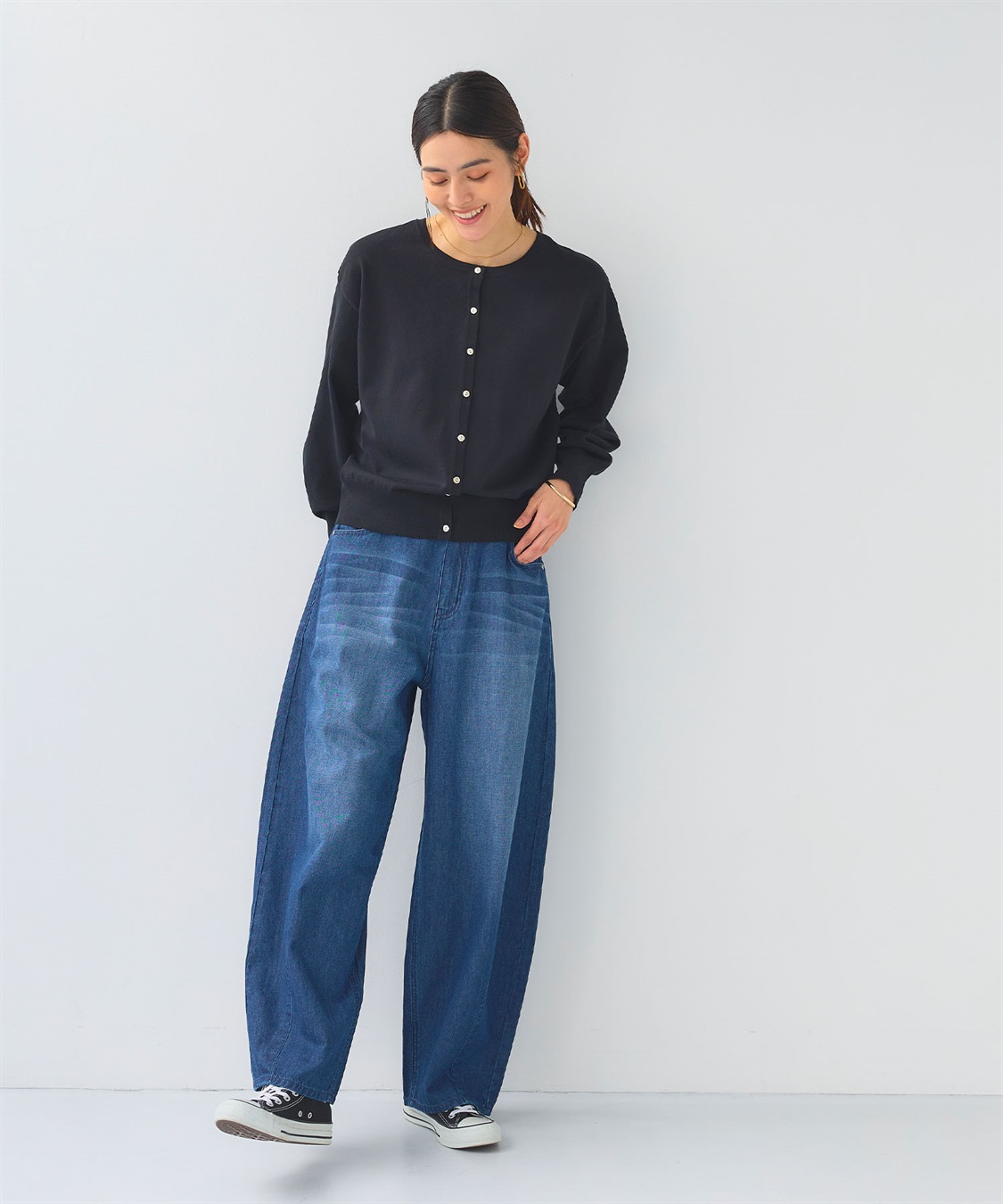 CROSS FUNCTION 《接触冷感》エブ楽 バレルカーブライトオンスデニムパンツ_sub_19