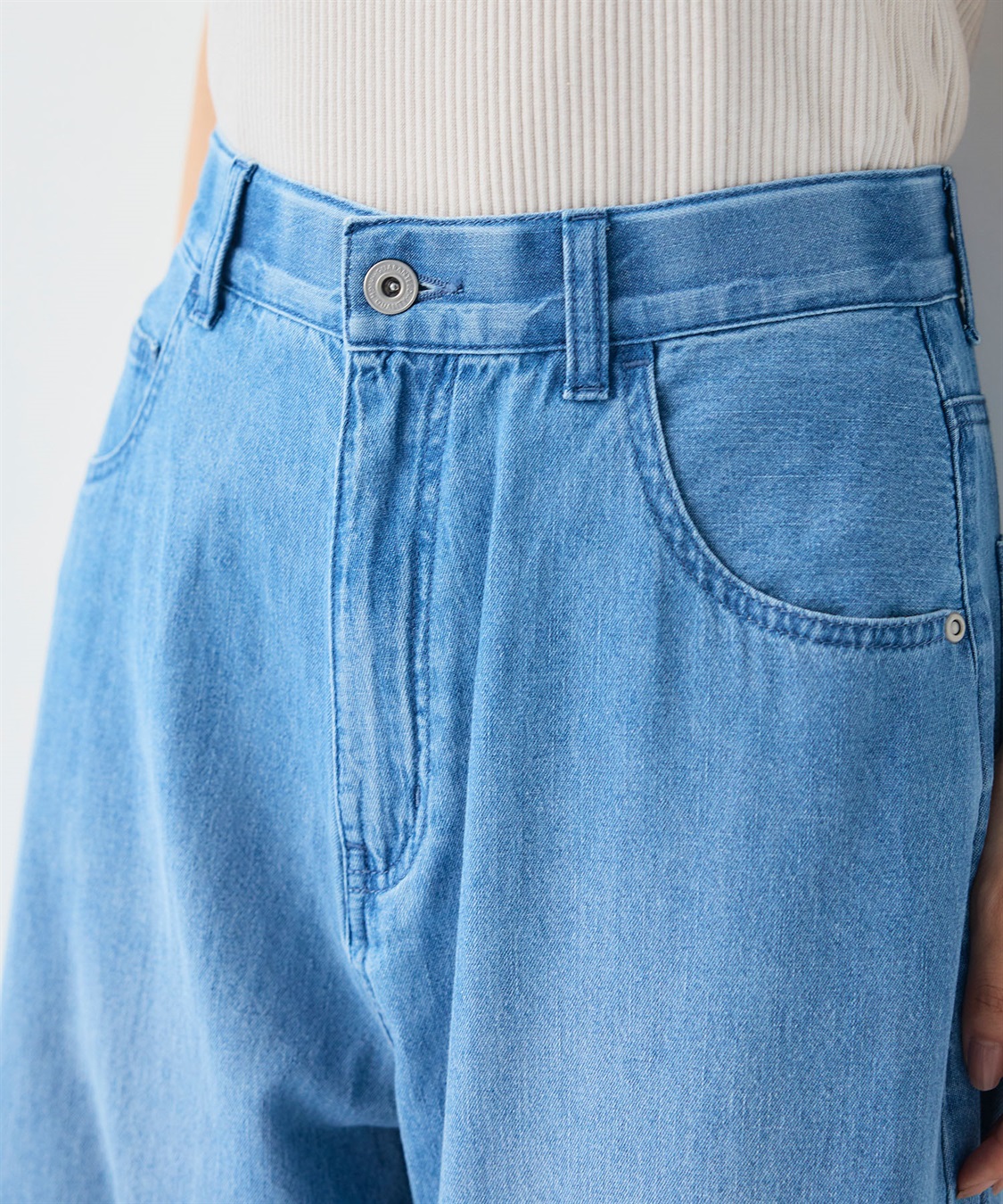 CROSS FUNCTION 《接触冷感》エブ楽 バレルカーブライトオンスデニムパンツ_sub_21