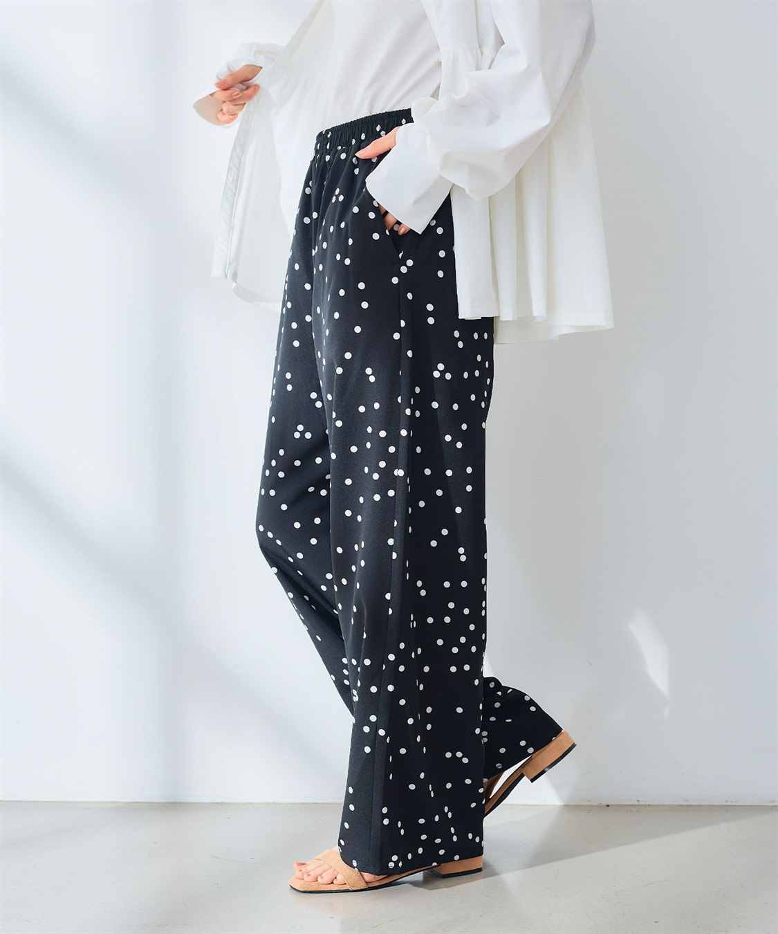 CROSS FUNCTION 《吸水速乾》エブ楽 ドライイージープリントワイドパンツ _sub_1