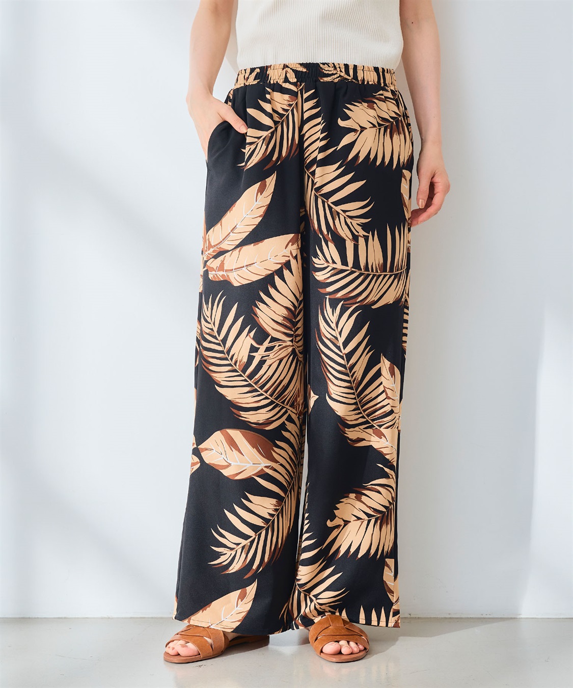 CROSS FUNCTION 《吸水速乾》エブ楽 ドライイージープリントワイドパンツ _sub_3