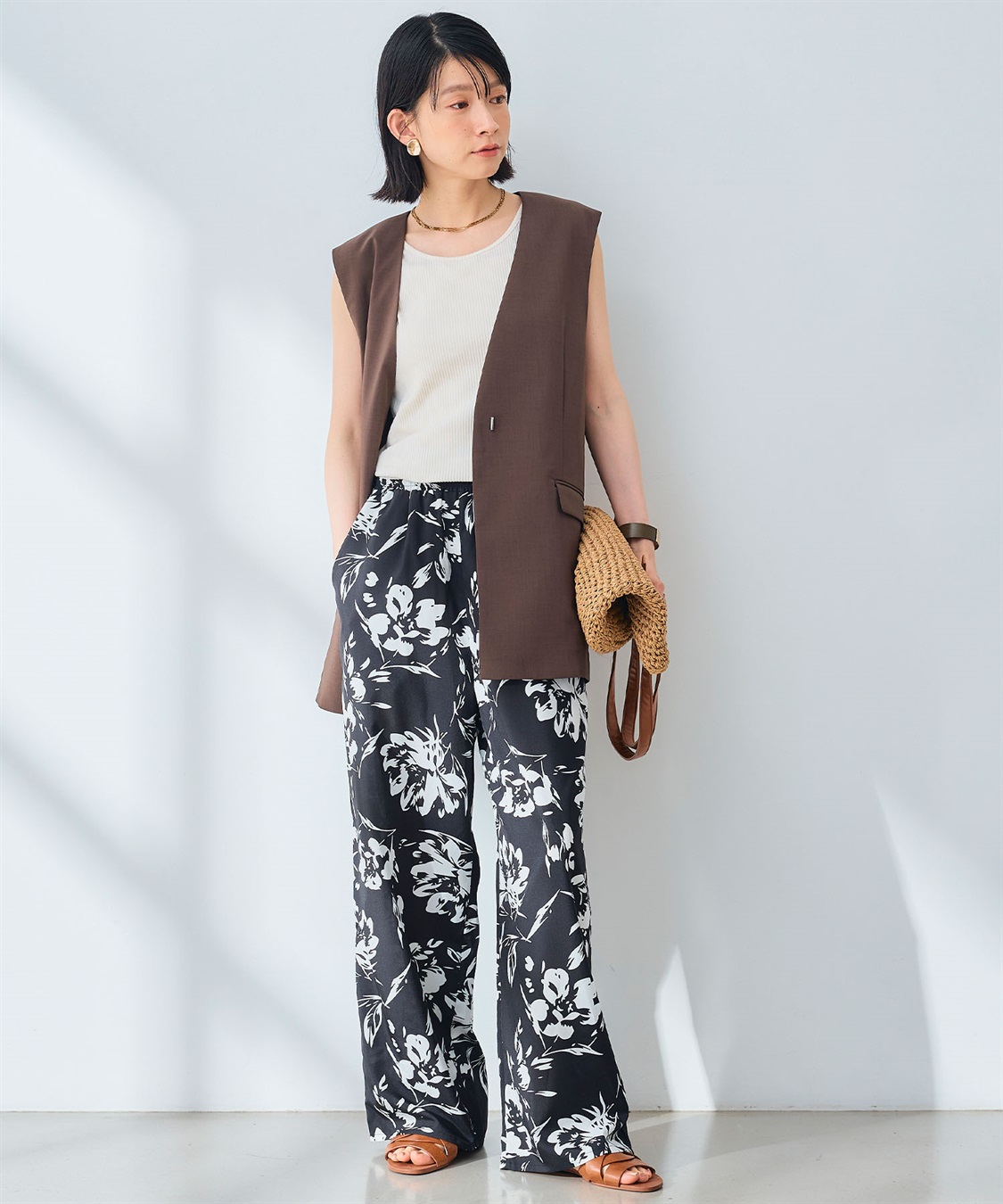 CROSS FUNCTION 《吸水速乾》エブ楽 ドライイージープリントワイドパンツ _sub_7