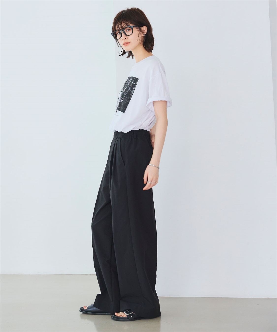 CROSS FUNCTION 《UV/吸水速乾》エブ楽 タックワイドパンツ_sub_12