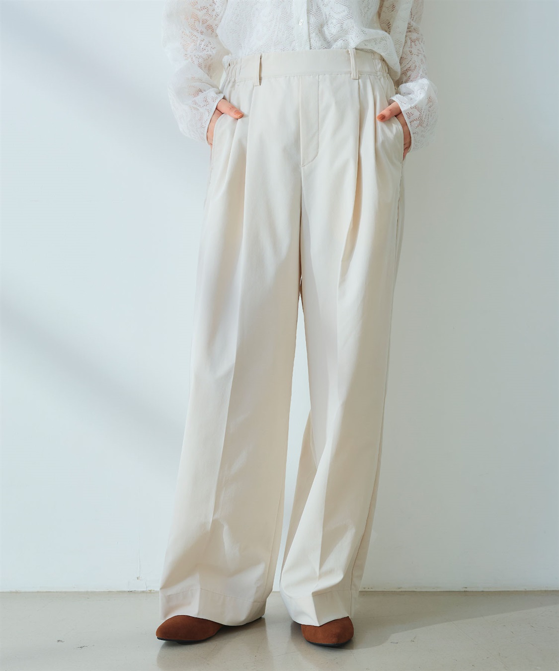 CROSS FUNCTION 《UV/吸水速乾》エブ楽 タックワイドパンツ_sub_13