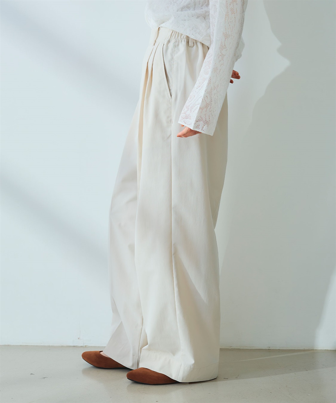 CROSS FUNCTION 《UV/吸水速乾》エブ楽 タックワイドパンツ_sub_14