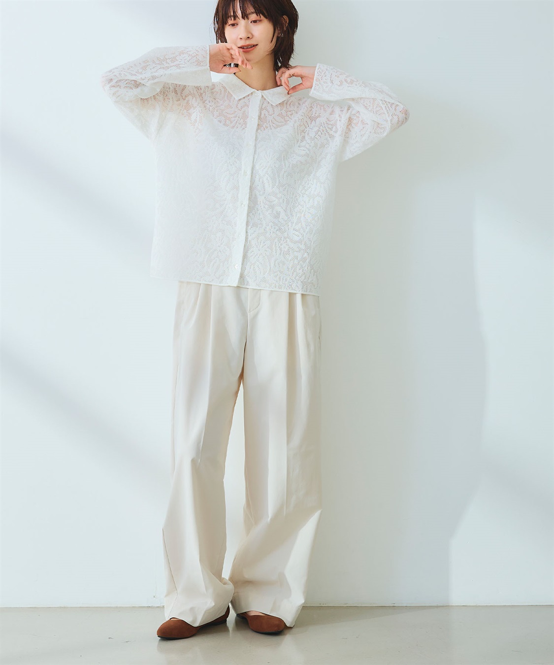 CROSS FUNCTION 《UV/吸水速乾》エブ楽 タックワイドパンツ_sub_15