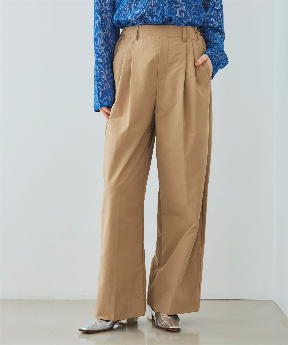 CROSS FUNCTION 《UV/吸水速乾》エブ楽 タックワイドパンツ_sub_18