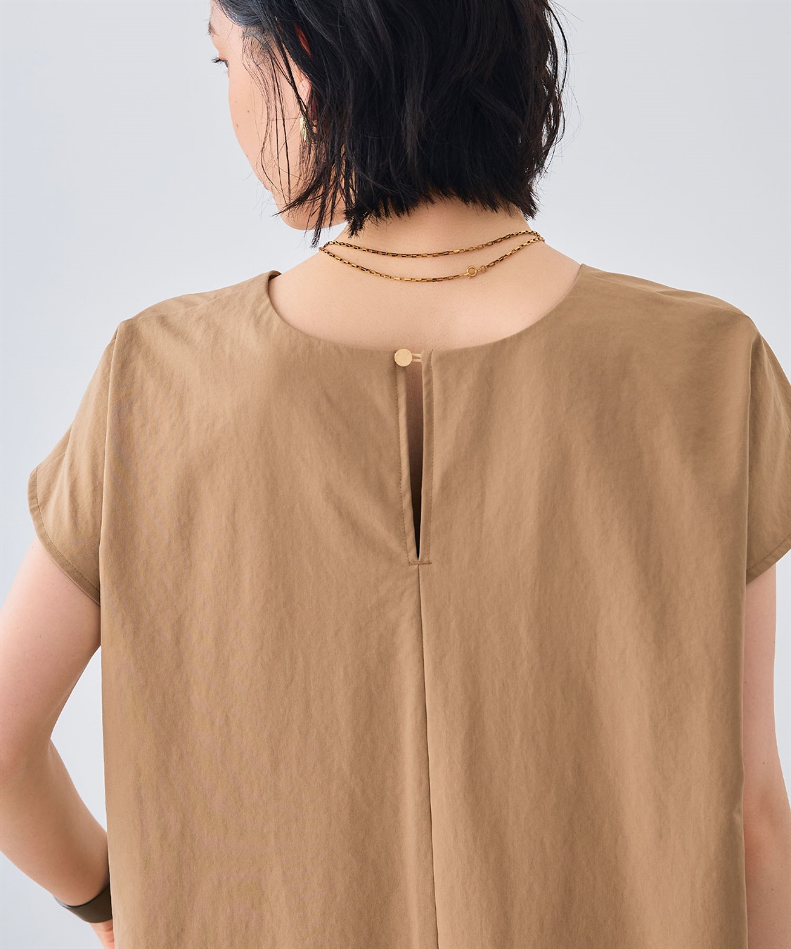 CROSS FUNCTION 《UV/吸水速乾》エブ楽 Vネックフレンチスリーブワンピース_sub_24