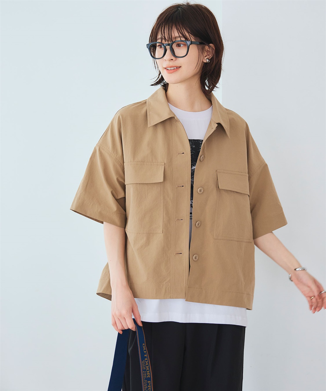 CROSS FUNCTION 《UV/吸水速乾》エブ楽 ミリタリーシャツジャケット_sub_5