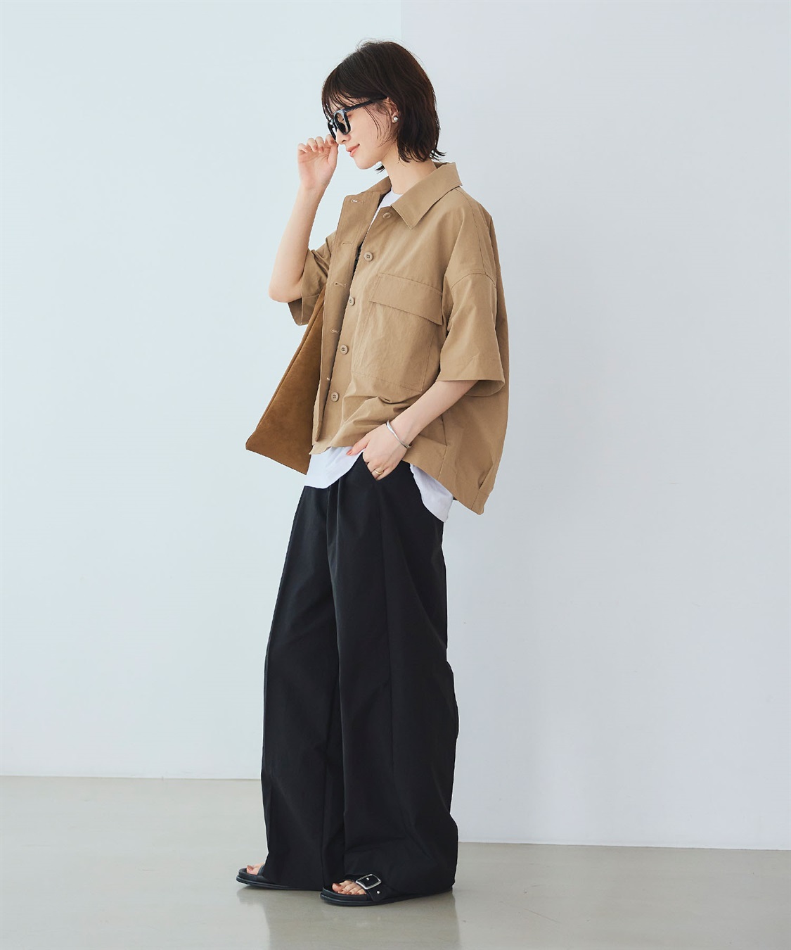 CROSS FUNCTION 《UV/吸水速乾》エブ楽 ミリタリーシャツジャケット_sub_12