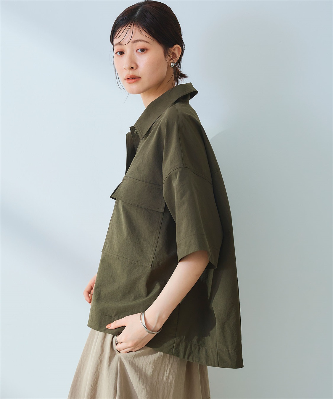 CROSS FUNCTION 《UV/吸水速乾》エブ楽 ミリタリーシャツジャケット_sub_17