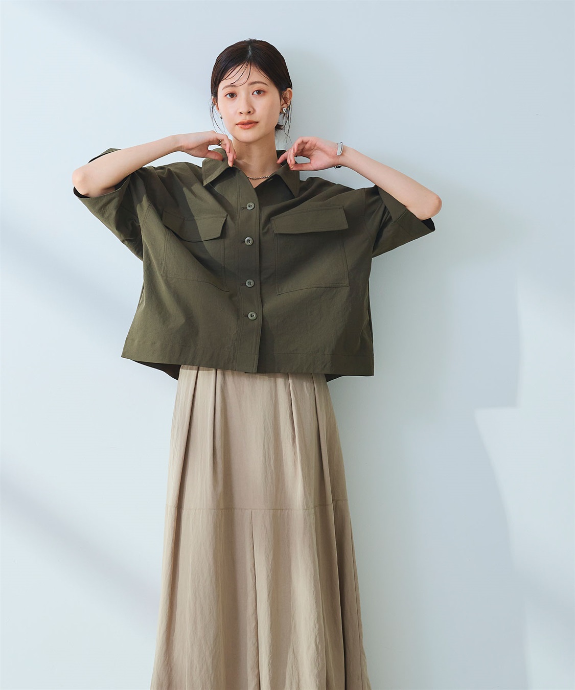 CROSS FUNCTION 《UV/吸水速乾》エブ楽 ミリタリーシャツジャケット_sub_18