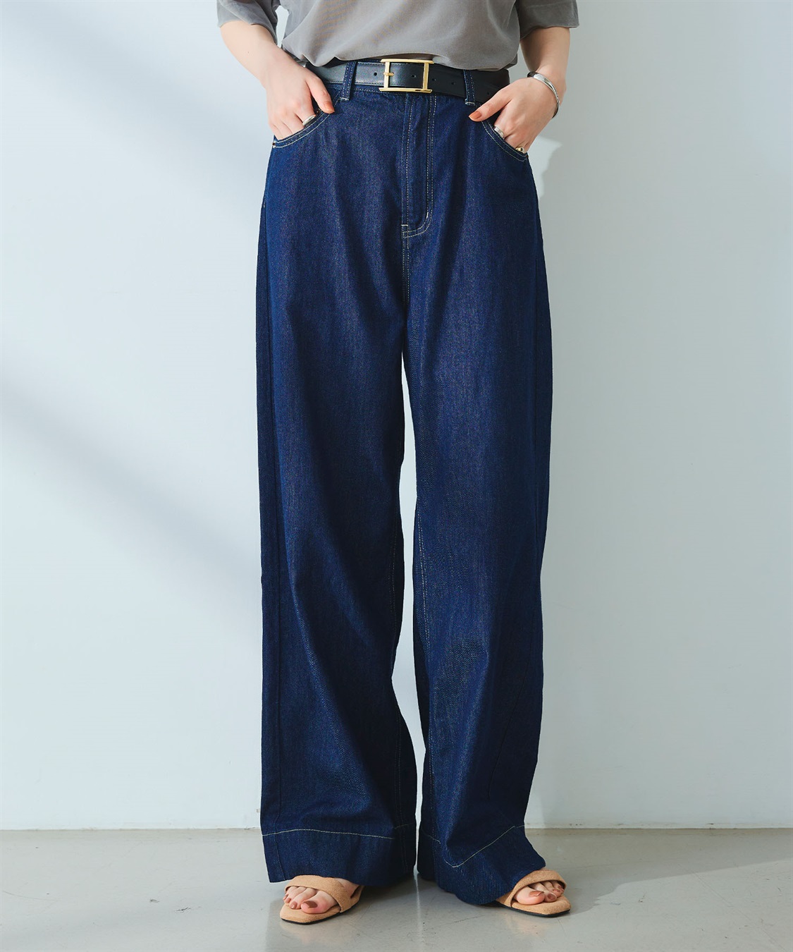 CROSS FUNCTION 《撥水》FRESH DENIM デニムワイドバギーパンツ_sub_1