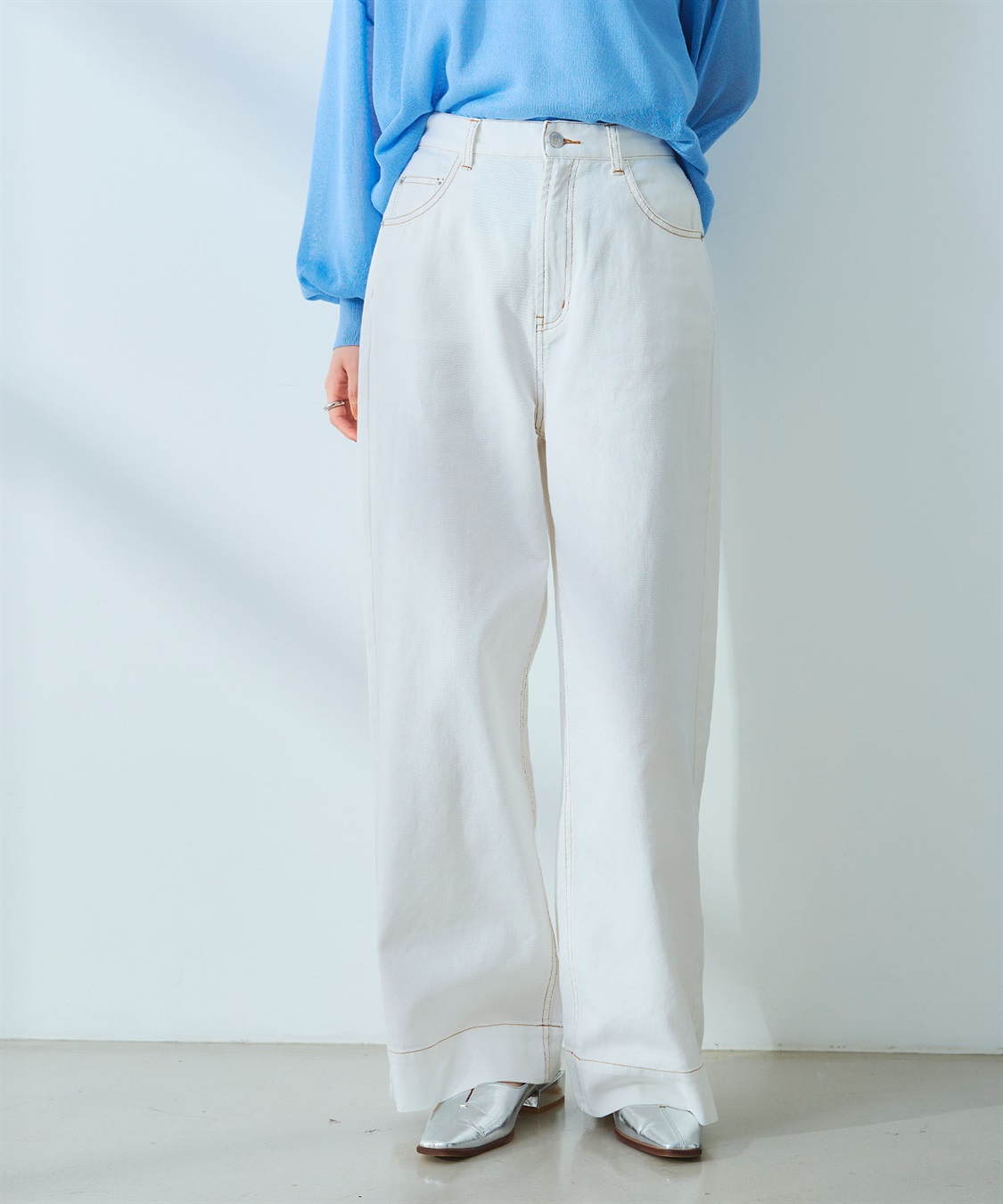 CROSS FUNCTION 《撥水》FRESH DENIM デニムワイドバギーパンツ_sub_2