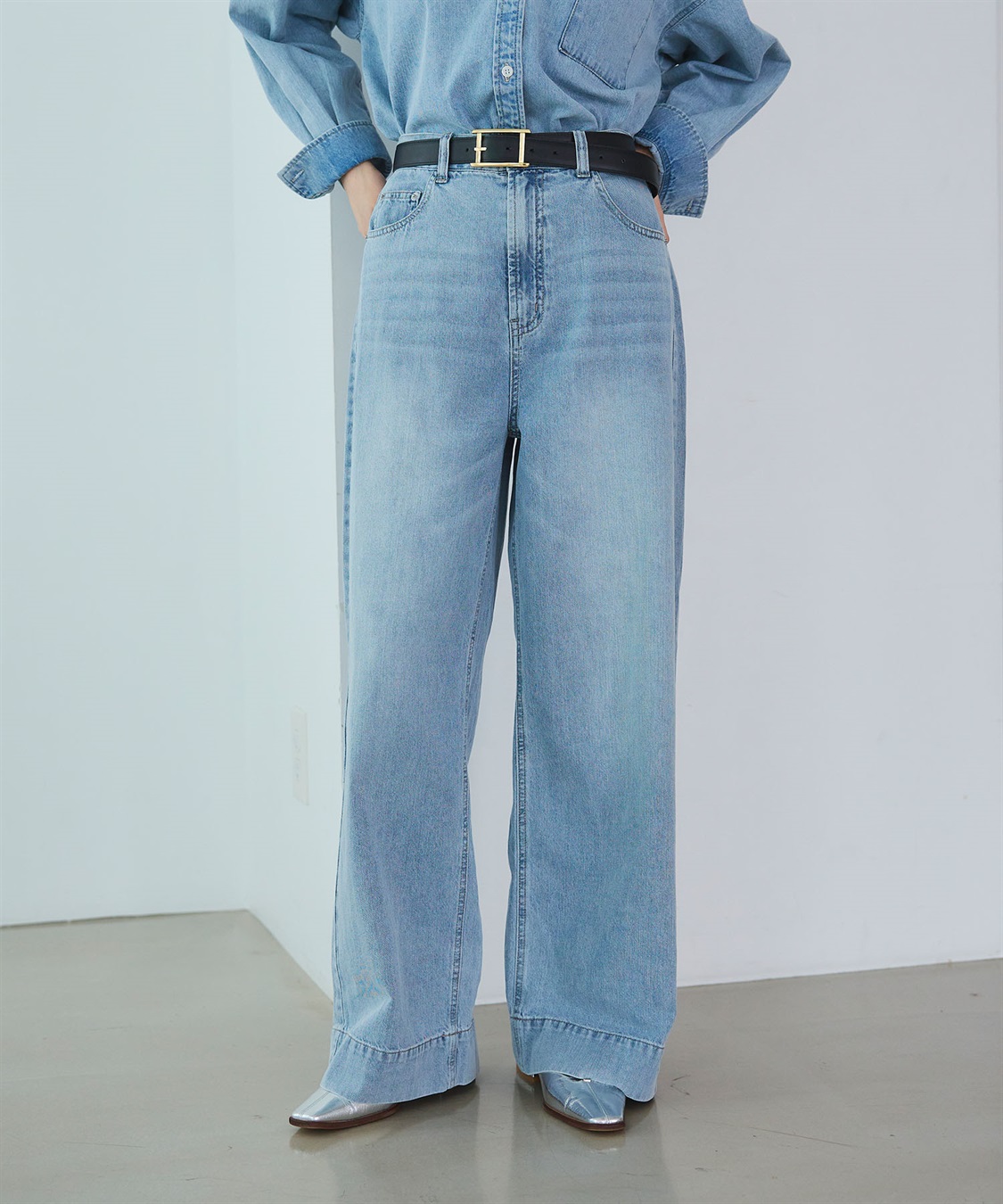 CROSS FUNCTION 《撥水》FRESH DENIM デニムワイドバギーパンツ_sub_8