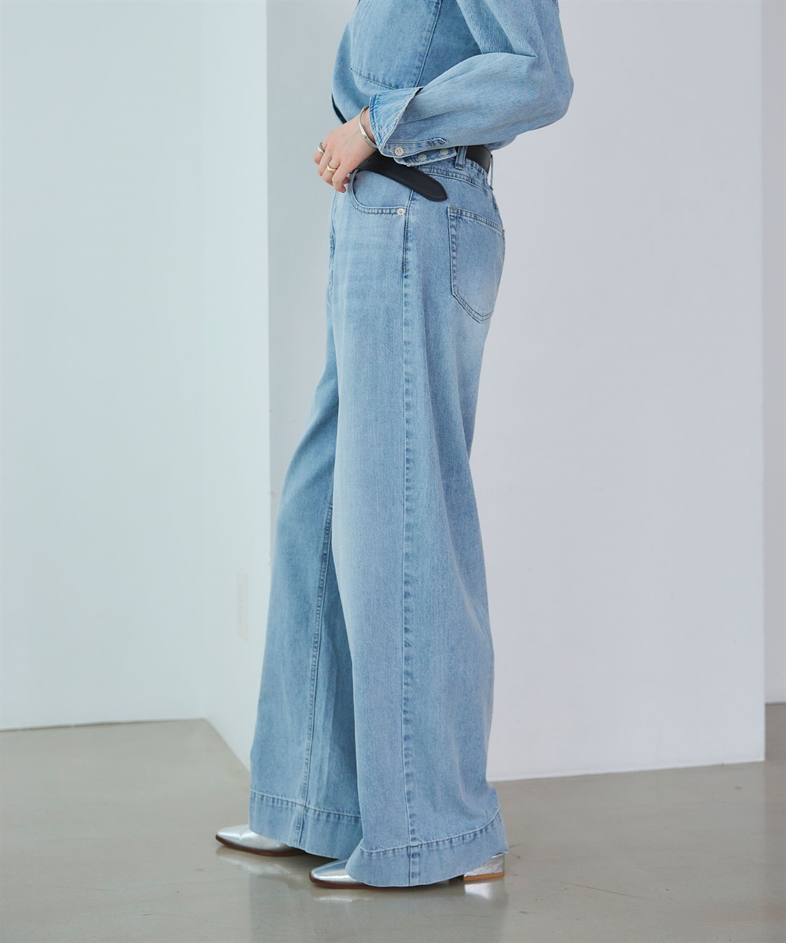 CROSS FUNCTION 《撥水》FRESH DENIM デニムワイドバギーパンツ_sub_9