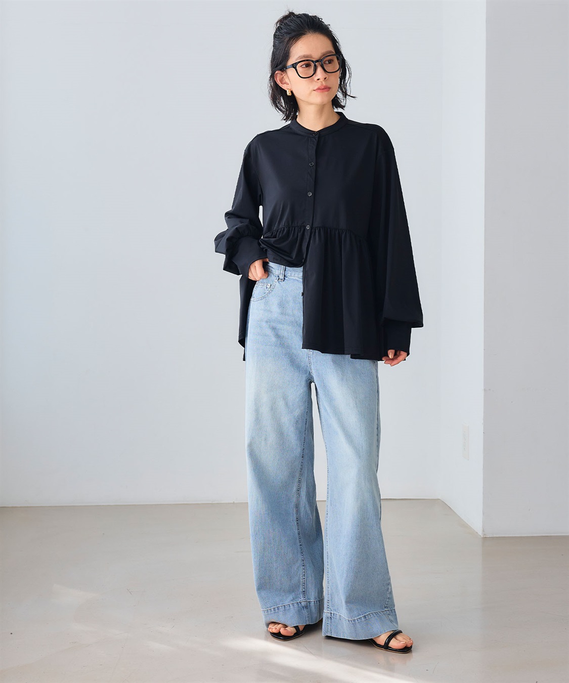 CROSS FUNCTION 《撥水》FRESH DENIM デニムワイドバギーパンツ_sub_10