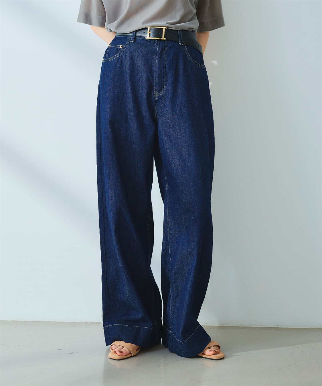 CROSS FUNCTION 《撥水》FRESH DENIM デニムワイドバギーパンツ_sub_14