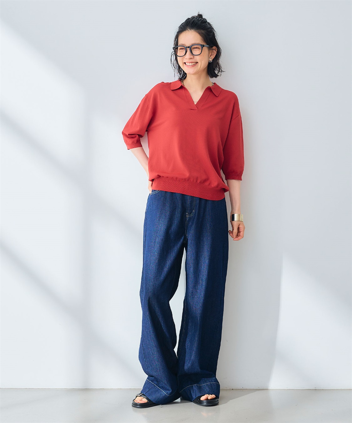 CROSS FUNCTION 《撥水》FRESH DENIM デニムワイドバギーパンツ_sub_17