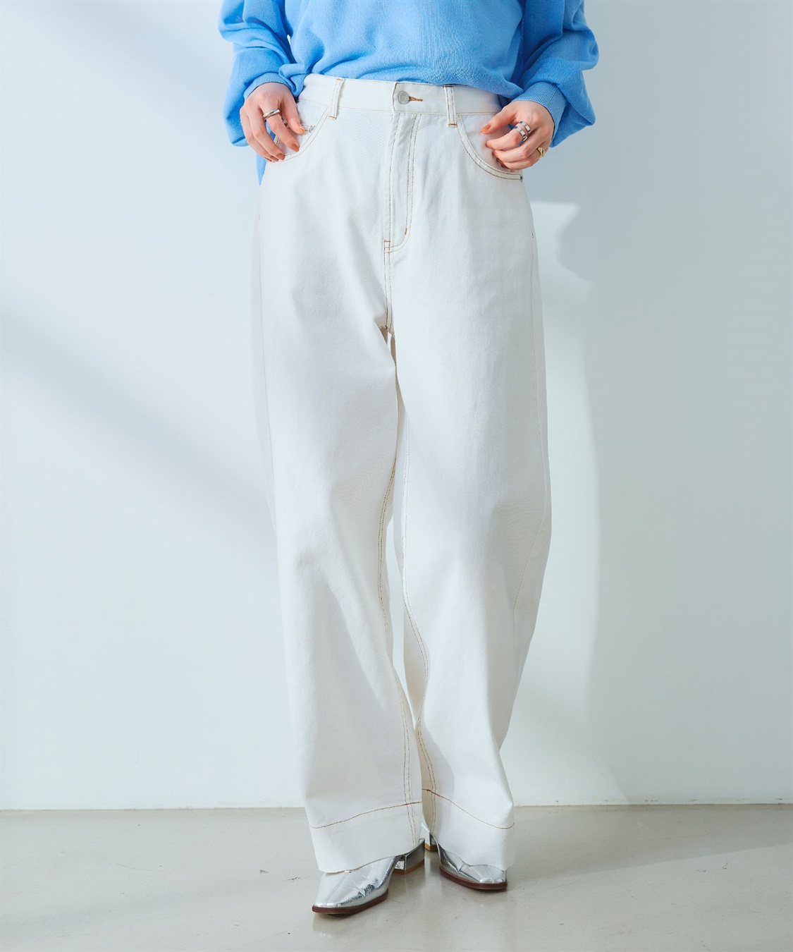 CROSS FUNCTION 《撥水》FRESH DENIM デニムワイドバギーパンツ_sub_24