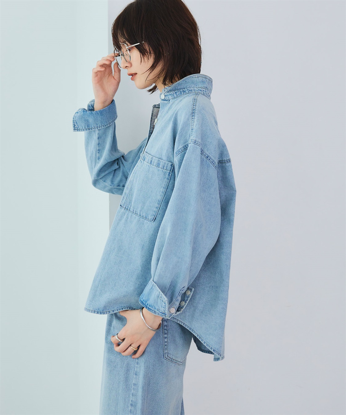 CROSS FUNCTION 《撥水》FRESH DENIM デニムシャツ_sub_4