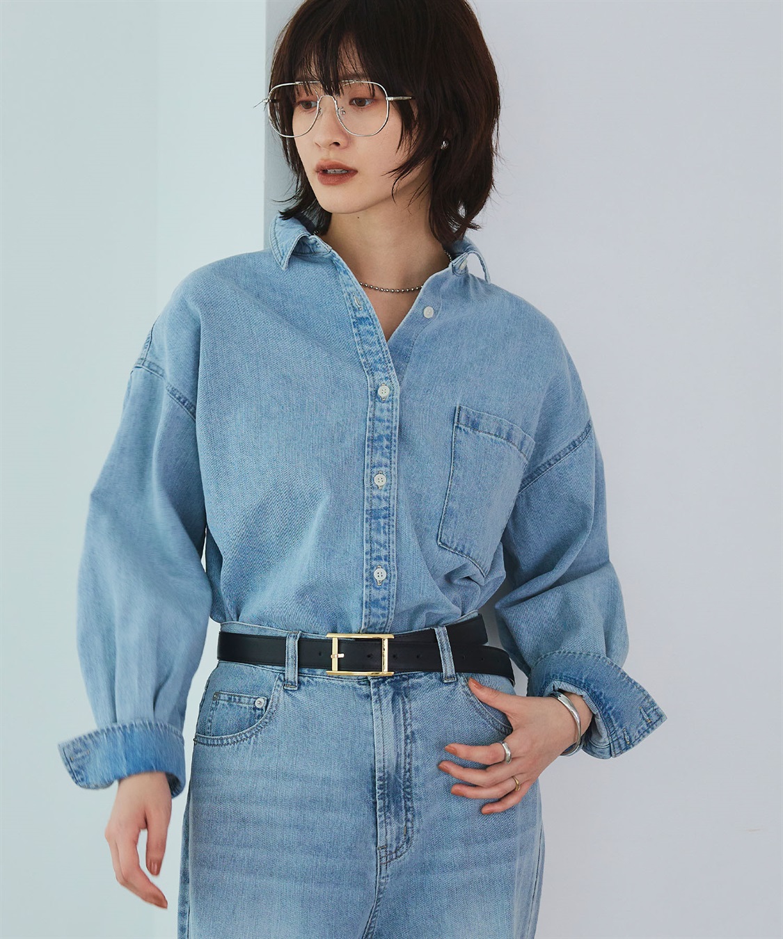 CROSS FUNCTION 《撥水》FRESH DENIM デニムシャツ_sub_5