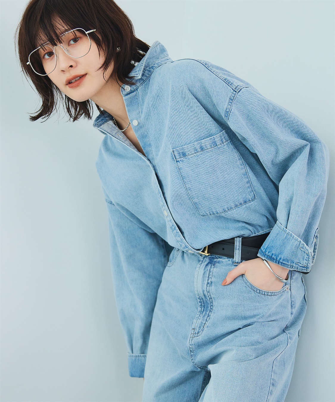 CROSS FUNCTION 《撥水》FRESH DENIM デニムシャツ_sub_8