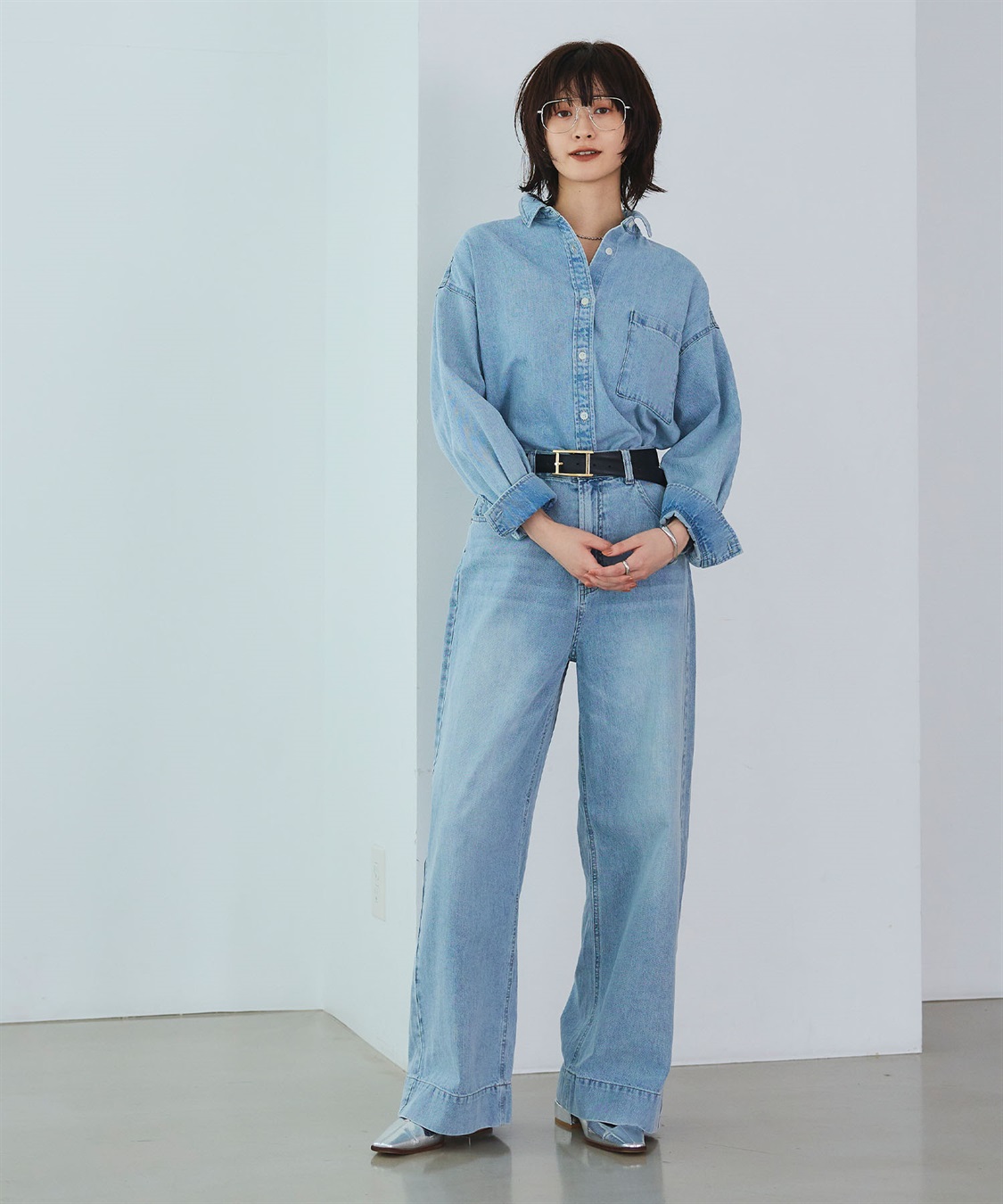 CROSS FUNCTION 《撥水》FRESH DENIM デニムシャツ_sub_12