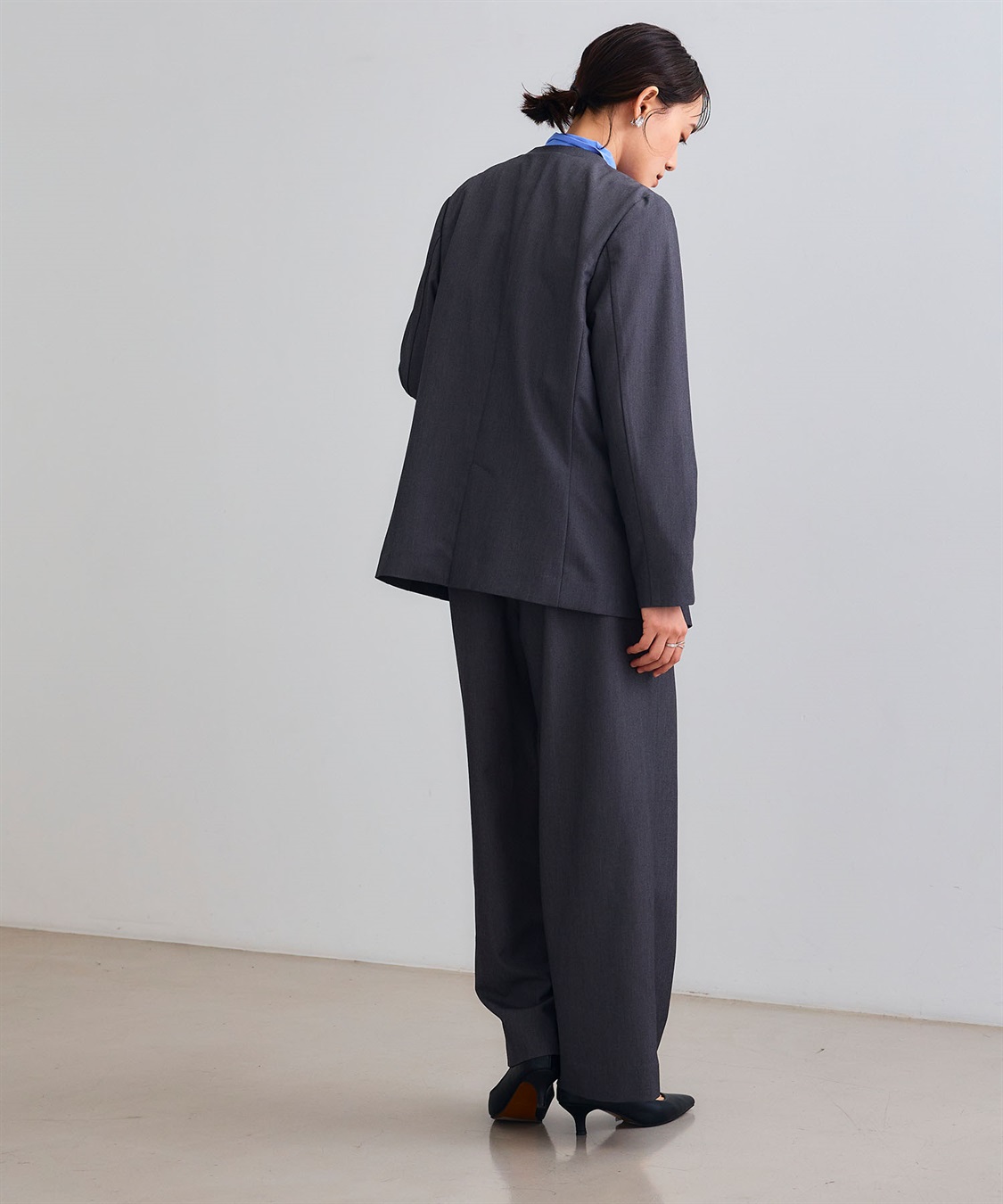 CROSS FUNCTION 《シワになりにくい》サマ美え ツータックギャザーワイドパンツ_sub_7